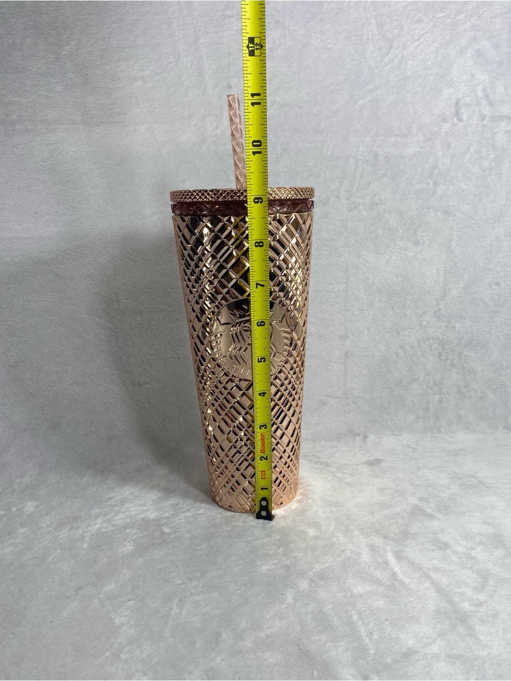 Starbucks 2023 Winter Holiday Jeweled 24oz Tumbler Cold Cup Rose Gold NWT - Picture 9 of 10